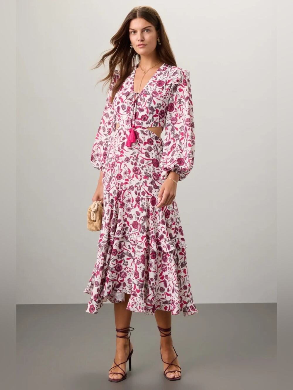 Alexis Nakkita Dress Berry Floral Size XS